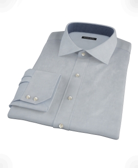 Stormy Light Blue Pinpoint Custom Made Shirt 