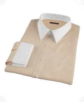 Orange End-on-End Fitted Shirt 
