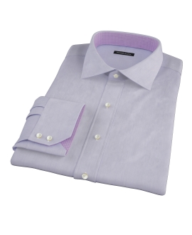 Albini Purple Superfine Stripe Men's Dress Shirt 