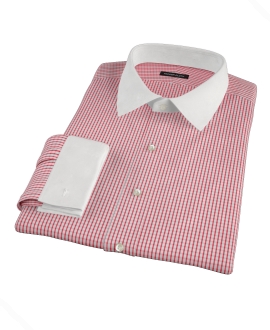 Red Medium Check Dress Shirt 