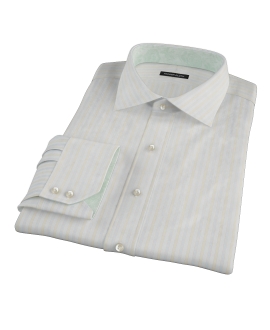 Blue and Yellow Stripe Dress Shirt 