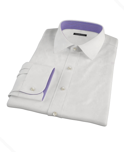 Bowery White Wrinkle-Resistant Pinpoint Men's Dress Shirt 