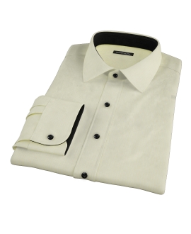 Yellow End-on-End Stripe Dress Shirt 