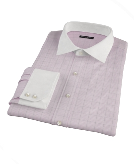 Pink Black Window Grid Dress Shirt 