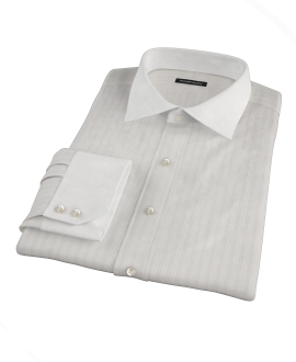Light Pink Satin Stripe Fitted Shirt 
