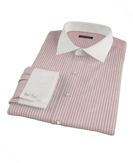 Thomas Mason Red Stripe Oxford Custom Made Shirt 
