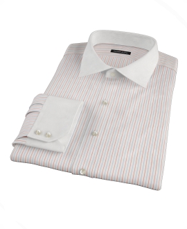 Blue and Red Stripe Men's Dress Shirt 