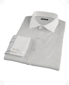Light Gray End-on-End Custom Dress Shirt 