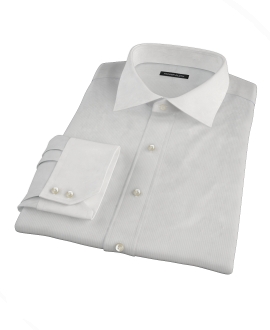 100s Pale Gray Stripe Custom Dress Shirt 