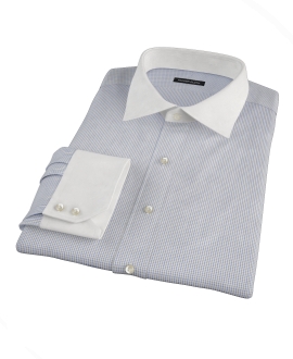 Blue Black Peached Tattersall Dress Shirt 
