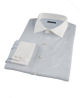 Light Blue Gray Stripe Dress Shirt 