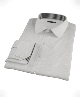 Japanese Gray Mini Grid Custom Made Shirt 