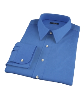 Dark Blue Broadcloth Men's Dress Shirt 