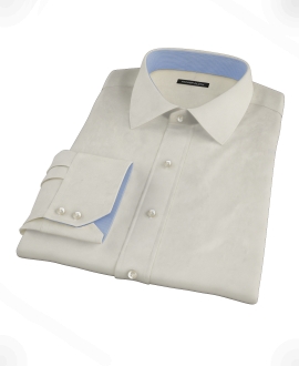 Ecru Pinpoint Tailor Made Shirt 