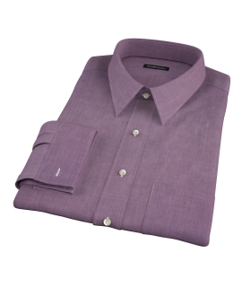 Jones Eggplant End on End Fitted Dress Shirt 