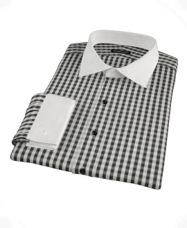 Black Classic Gingham Custom Made Shirt 
