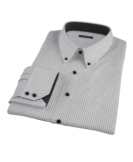 Black Grid Men's Dress Shirt 