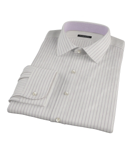 Japanese White and Lavender Tailor Made Shirt 