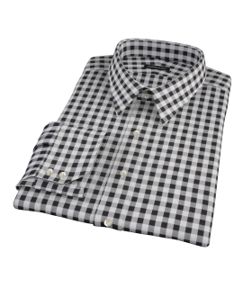 Black Large Gingham Custom Made Shirt 