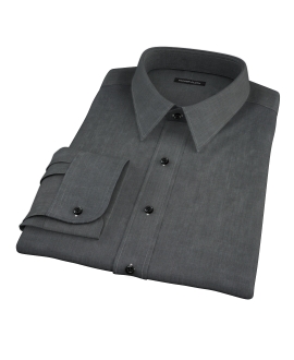 Jones Charcoal End on End Fitted Dress Shirt 