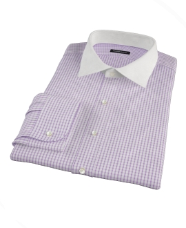 Greenwich Lavender Grid Fitted Shirt 