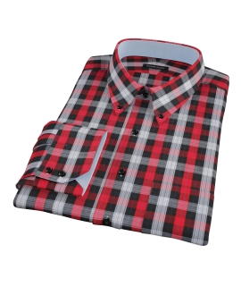 Aspen Red Plaid Fitted Shirt 