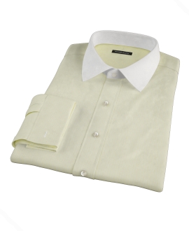 Yellow End-on-End Stripe Fitted Shirt 