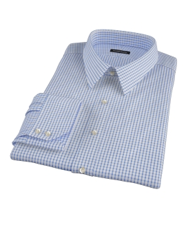 Greenwich Blue Grid Fitted Shirt 