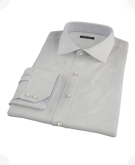 Light Gray End-on-End Custom Made Shirt 