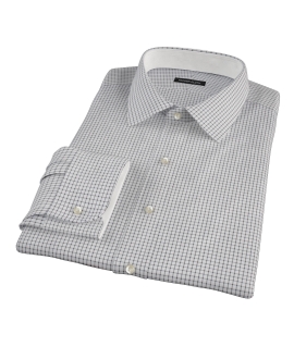 Black Grid Fitted Shirt 