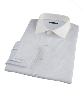 Morton Wrinkle-Resistant Royal Blue Stripe Fitted Shirt 
