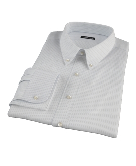 Lavender and Black Fine Satin Stripe Dress Shirt 