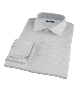 Lavender and Black Fine Satin Stripe Men's Dress Shirt 