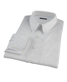 Lavender and Black Fine Satin Stripe Custom Made Shirt 