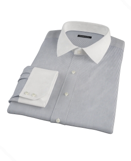 100s Navy Stripe Custom Made Shirt 