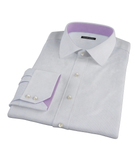Morton Wrinkle-Resistant Royal Blue Stripe Dress Shirt 