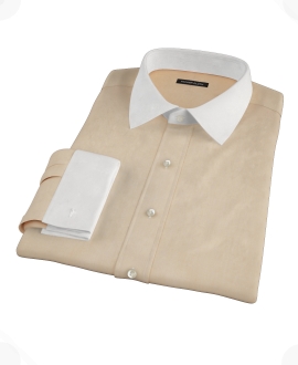 Orange End-on-End Custom Dress Shirt 