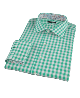 Green Large Gingham Tailor Made Shirt 