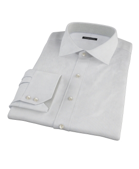 140s Light Blue Wrinkle Resistant Fine Stripe Custom Made Shirt 