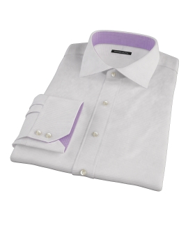 140s Lavender Wrinkle Resistant Grid Custom Dress Shirt 