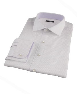 140s Lavender Wrinkle Resistant Stripe Tailor Made Shirt 