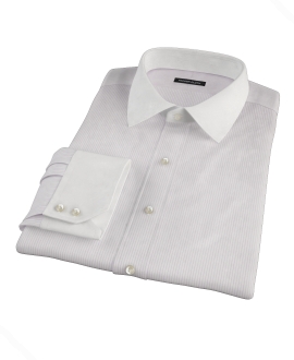 140s Lavender Wrinkle Resistant Stripe Fitted Shirt 