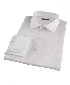 140s Lavender Wrinkle Resistant Stripe Custom Made Shirt 