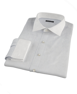 Lavender and Black Fine Satin Stripe Tailor Made Shirt 