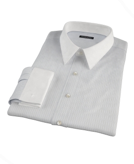 Lavender and Black Fine Satin Stripe Custom Made Shirt 