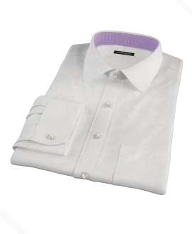 Bowery White Wrinkle-Resistant Pinpoint Custom Dress Shirt 
