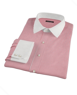 Red Medium Check Dress Shirt 