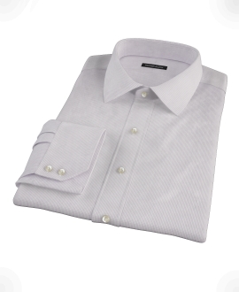 Japanese Lavender Mini Grid Fitted Dress Shirt 