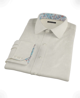 Ecru Pinpoint Tailor Made Shirt 