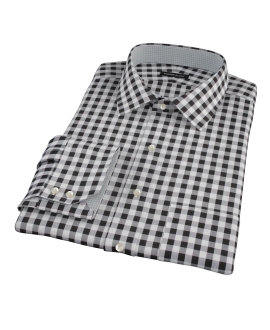 Black Large Gingham Dress Shirt 
